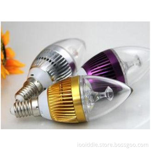 3pcs * 1W E27 Aluminum LED Candle Bulbs Epistar Chip With P